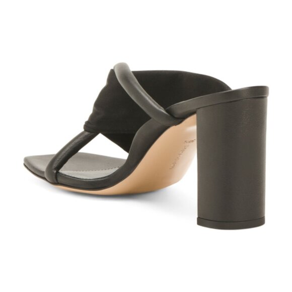 NEW MARION PARKE Made In Italy Leather Paola 85 Block Heeled Sandals black 1367m - Picture 3 of 8